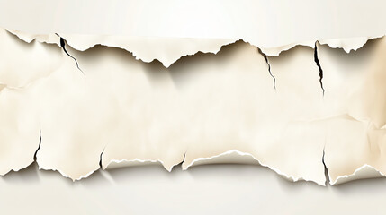 Fototapeta premium Torn paper texture with visible creases and edges, perfect for design backgrounds and creative projects.