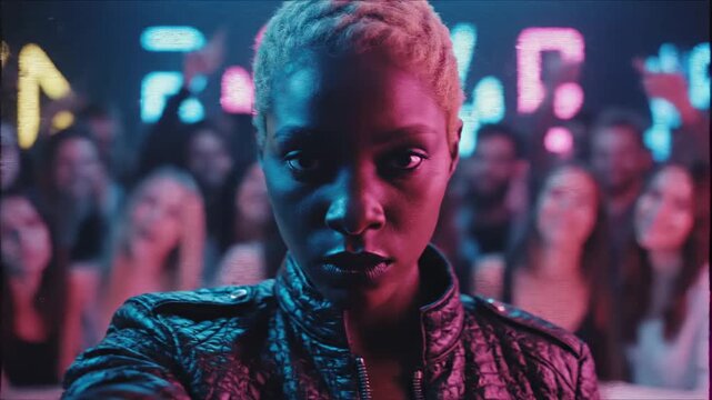 Dynamic Digital Glitch Effect with vibrant pink and blue distorted horizontal lines ideal for cyberpunk backgrounds and music video overlays.