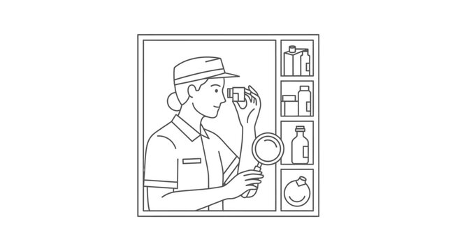 A man examines a magnifying glass closely.