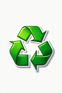 Eco-Conscious Recycling Symbol Sticker for Sustainable Living - 2x3 Size