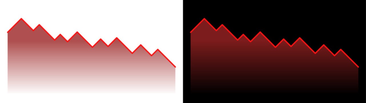 Financial market stock crash line graph showing downward trend and falling prices