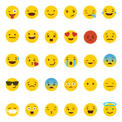 Obraz premium set of emoji, social media web icons