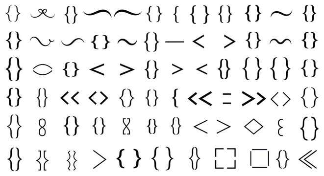 Collection of punctuation marks and symbols on a white background.