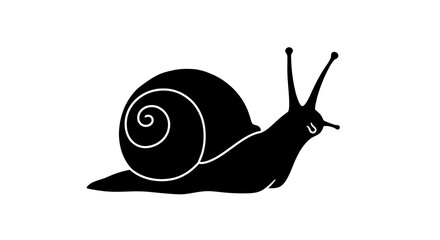 Black Silhouette of a Snail. © Abori