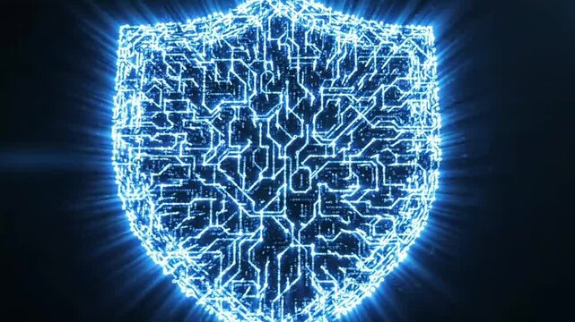 Cyber Network Shield Security Background