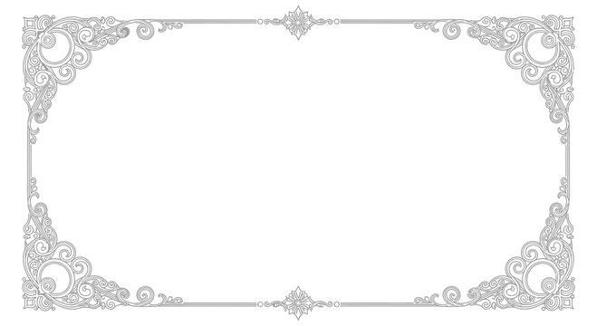 Elegant Victorian Ornament Border Frame