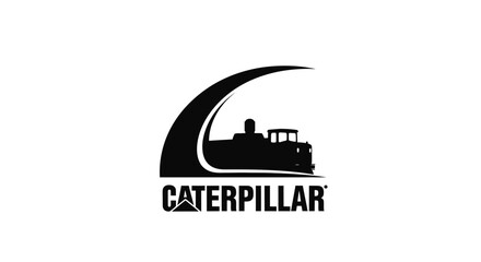Fototapeta premium Caterpillar Logo Black and White Graphic Design