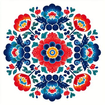 Animated Modern Minhwa Floral Mandala Motion Graphic