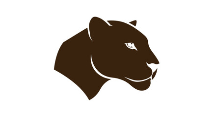 Black Panther Head Silhouette Graphic Illustration. © Acuba