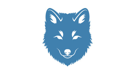Fototapeta premium Blue Wolf Logo Design Illustration.