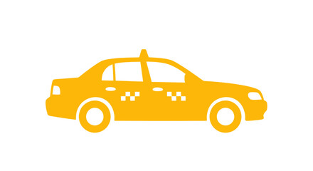 Yellow Taxi Cab Iconic Vehicle Illustration. © Ambro