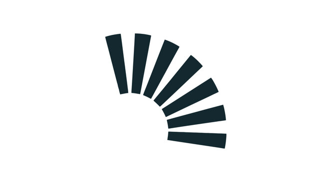 Black Radial Lines Pattern Design Element.