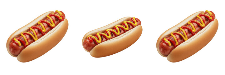 Classic Hot Dog PNG - Grilled Sausage with Mustard in Toasted Bun