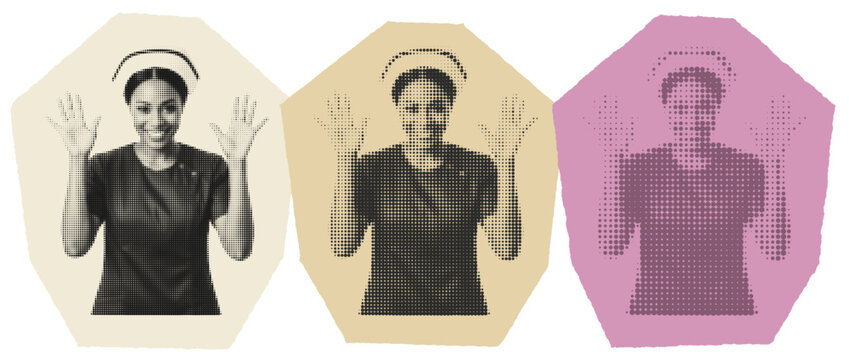 Pop Art Nurse Illustration, Healthcare Worker Halftone Graphic, Retro Medical Professional