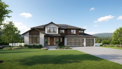 Fototapeta premium New residential house