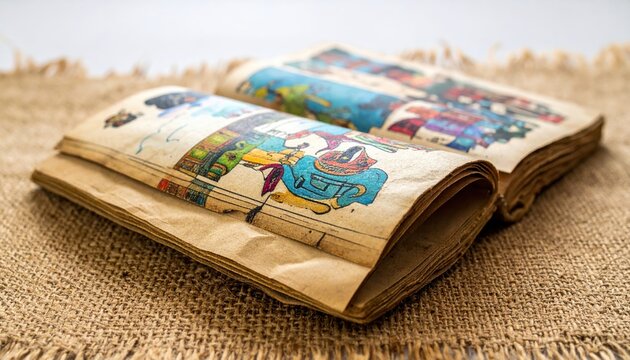 Ancient Mayan Codex Unveiled: Vibrant Painted Glyphs on Aged Pages