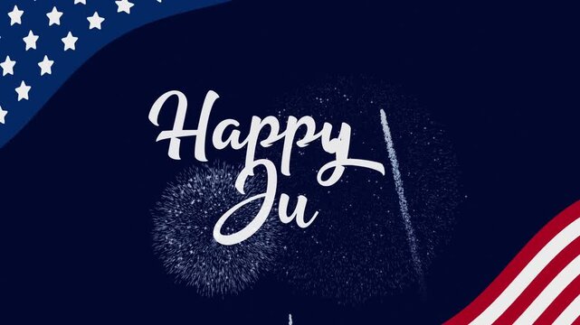 4th of july text with patriotic elements for celebrations. Perfect for independence day social media posts and festive designs.