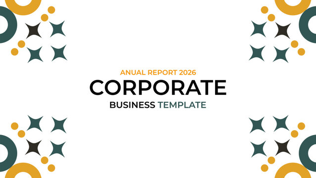 Corporate Business Template Annual Report Cover 2026 Minimal Geometric Design