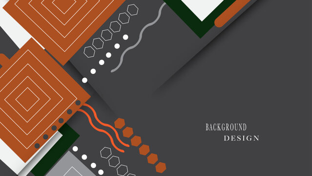 3d geometric pattern vector grey background in abstract style