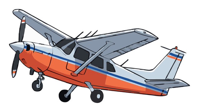 Single engine cessna aircraft dynamic aviation illus.... Generative AI