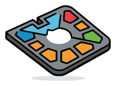 Vintage view-master toy front view vector illustration. Generative AI
