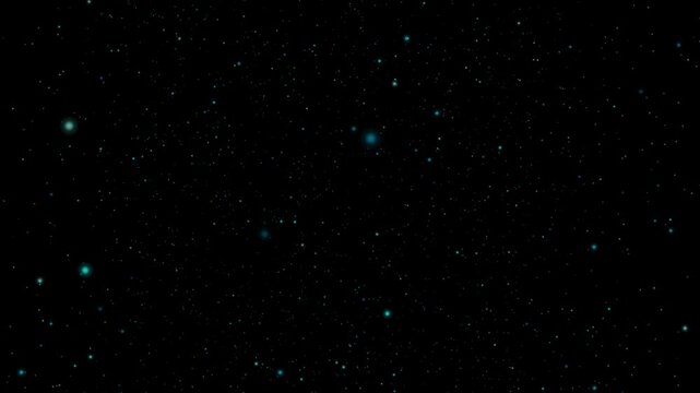 Cinematic Bioluminescent Particles Background - Deep Sea Blue Bokeh Seamless Loop