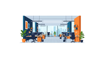 Fototapeta premium Modern office workspace with computers.