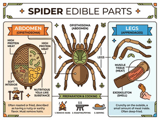 Spider Anatomy and Culinary Uses A Detailed Guide to Edible Spider Parts and Preparation Methods © Chico Store