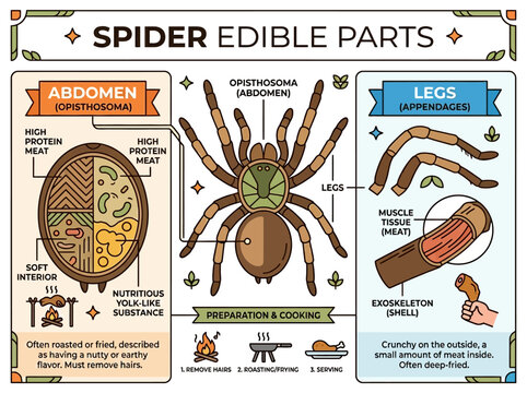 Spider Anatomy and Culinary Uses A Detailed Guide to Edible Spider Parts and Preparation Methods