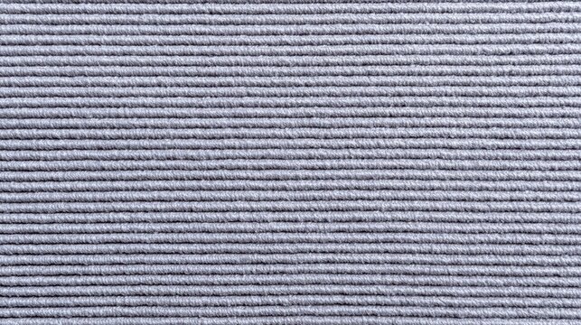 Detailed gray corduroy fabric texture with prominent horizontal ribbed pattern
