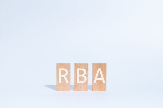 Eye-catching image of RBA text on wood blocks. The word stands for Responsible Business Alliance.
