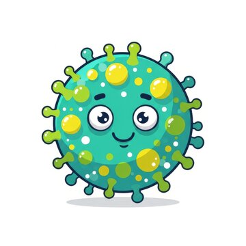 Germ and bacteria vector illustration isolated on white background. Microorganism concept suitable for healthcare, hygiene, medical, and science themes.