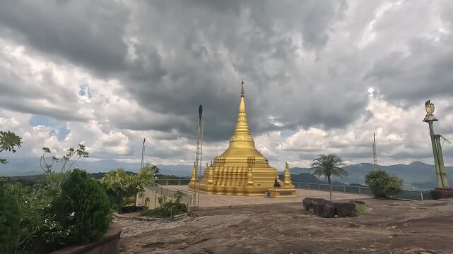 Nelligala International Buddhist Center Stupa &ndash; Thai Inspired Pagoda with Scenic Sri Lankan Hills