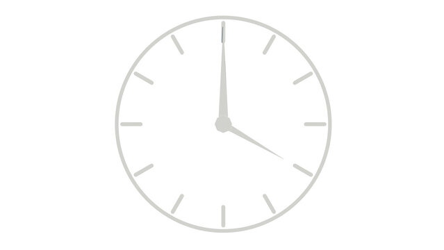 Analog Clock Showing 4 O&rsquo;Clock Isolated on Transparent Background