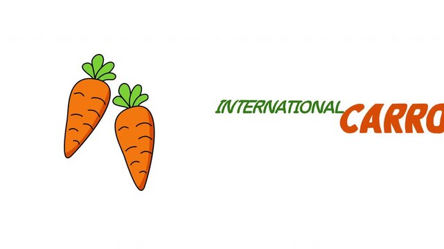 international carrot day motion video, ideal for international carrot day celebration