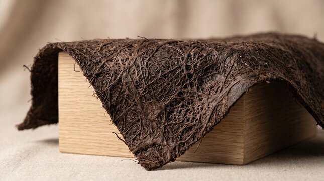 Brown fur, animal hide, leather texture, natural material, close-up