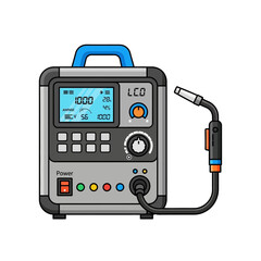 Fototapeta premium Modern Welding Machine with Digital Display and Torch