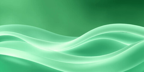 Fototapeta premium Abstract green and blue waves create a flowing motion design with smooth curves and a soft silk texture in this artistic vector illustration wallpaper backdrop