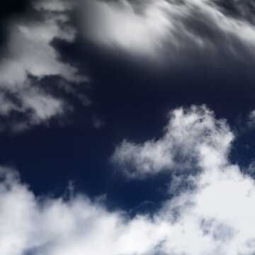 Dramatic clouds against night sky