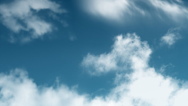 Serene sky with fluffy clouds desktop wallpaper