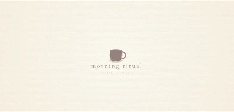 Minimalist Coffee Brand Logo Fade-In Reveal Motion Graphic &mdash; Elegant Cafe Intro Animation Template