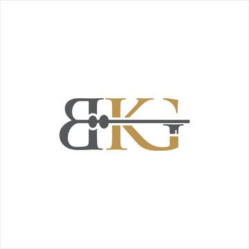 creative simple logo design initial BKG real estate