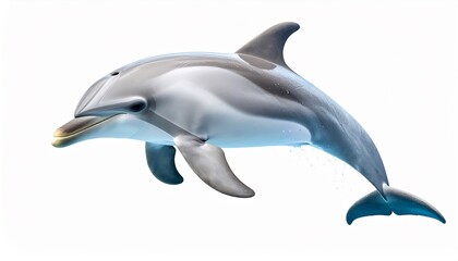 Fototapeta premium Dolphin swimming in ocean water.