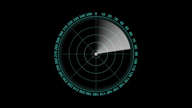 Digital searching system rader searching security concept animation icon. Radar Screen Animation with World Map Overlay and Abstract circuit 4k animation technology background with world map rotating.