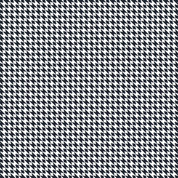 Classic black and white houndstooth seamless vector pattern for textile design and apparel.