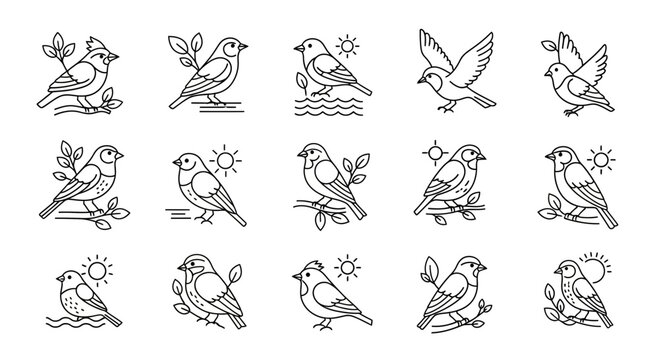 Vector illustration set of sports icons, people silhouettes and sword fighters with assorted animal, nature and symbol icons in a seamless pattern collection design