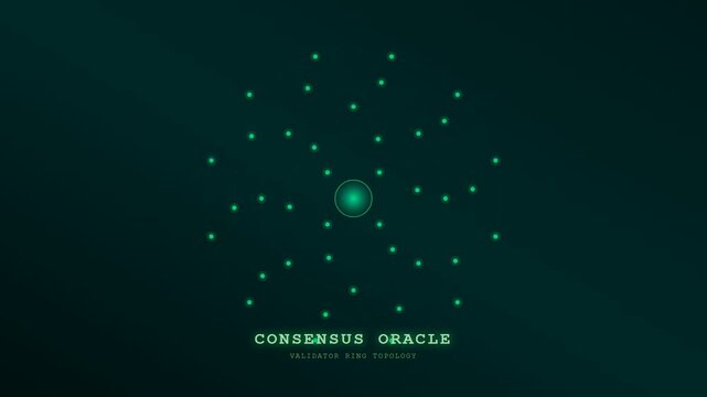 A sophisticated blockchain finance ledger visualization showing a glowing central node expanding into a complex network of interconnected data points against a deep emerald void