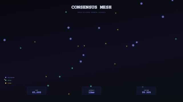 An intricate blockchain finance ledger visualization depicting a pulsating decentralized network where luminous nodes synchronize data streams across a dark cosmic digital void for global transactions