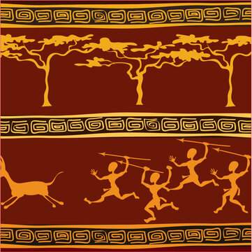 latar belakang dengan tema orang memburu kancil