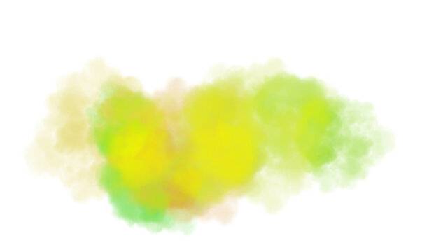 Abstract colorful clouds fluffy flow and smoke effect. Color smoke flow on transparent background, steam vapour, fog, clouds.